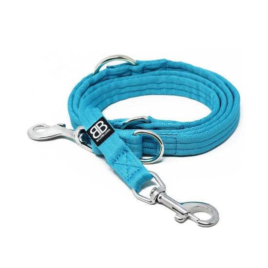 Double Ended Dog Training Lead - Light Blue